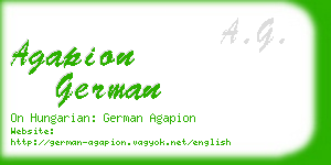 agapion german business card